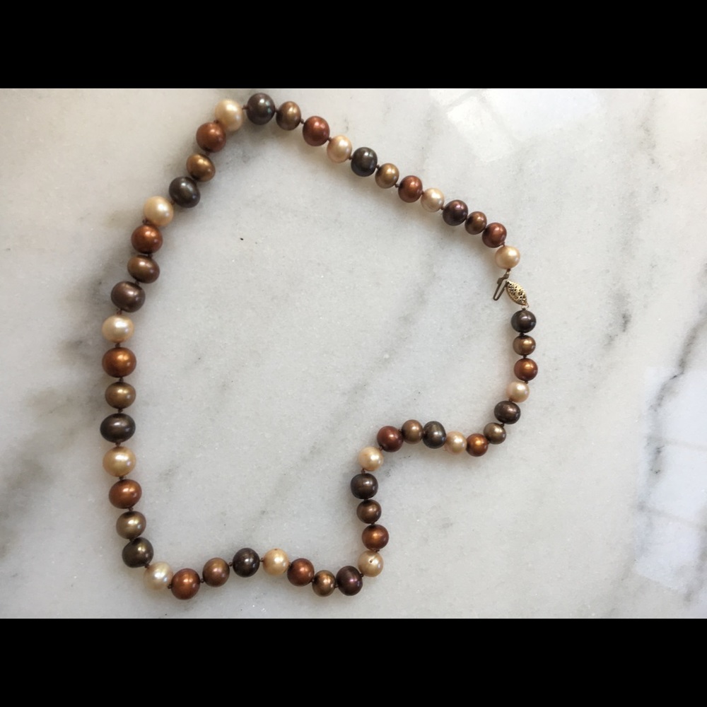 Faux pearl necklace